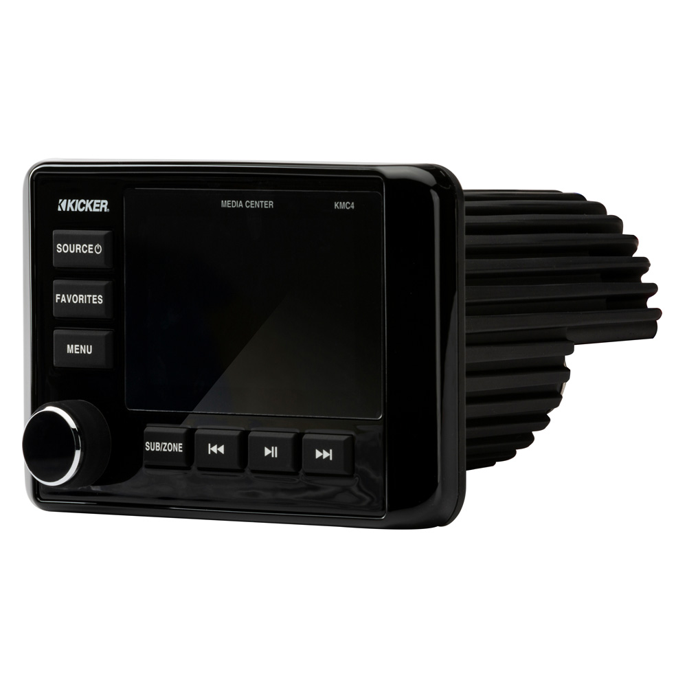 Kicker Marine Source Unit - 4 x 25W, AM/FM, BT, Aux-in + USB, 2 Zone Control