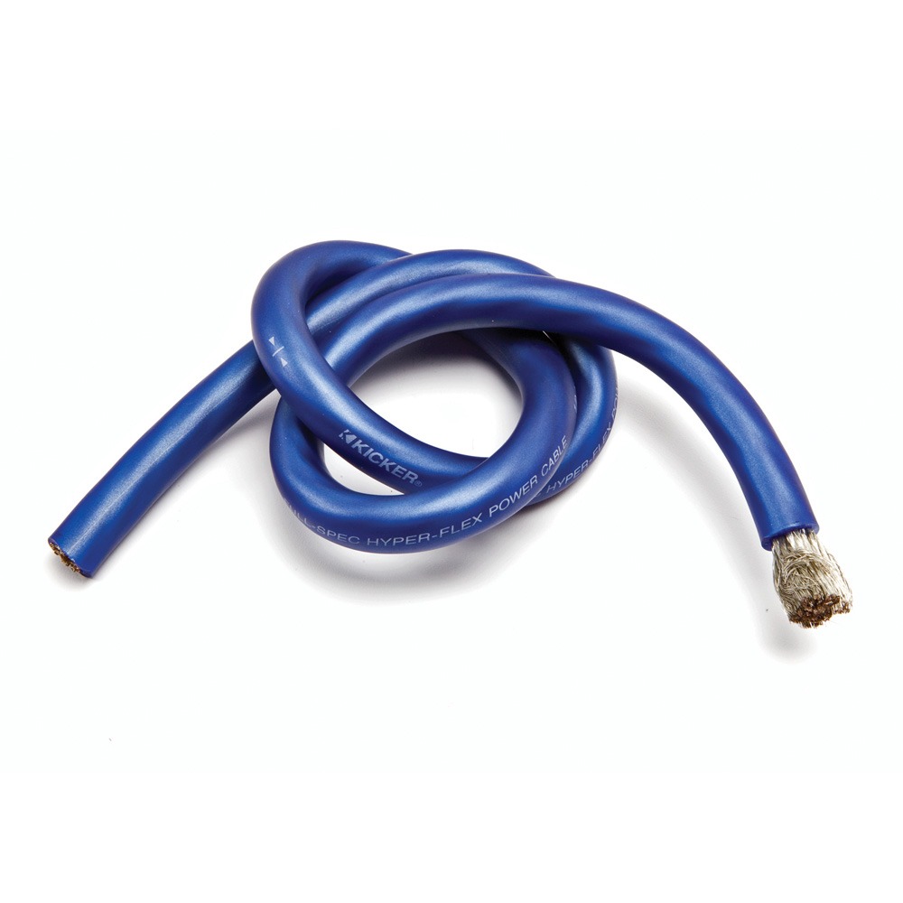 1/0 AWG Premium OFC Blue Power Cable - 50 ft / 15M