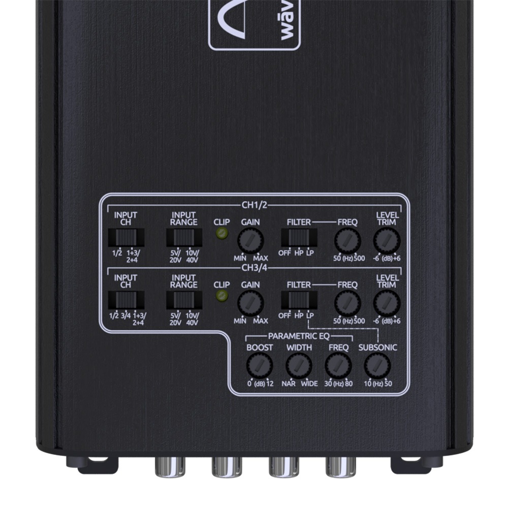 Wavtech Ultra-Compact 500W 4-Channel Amplifier with OEM Integration